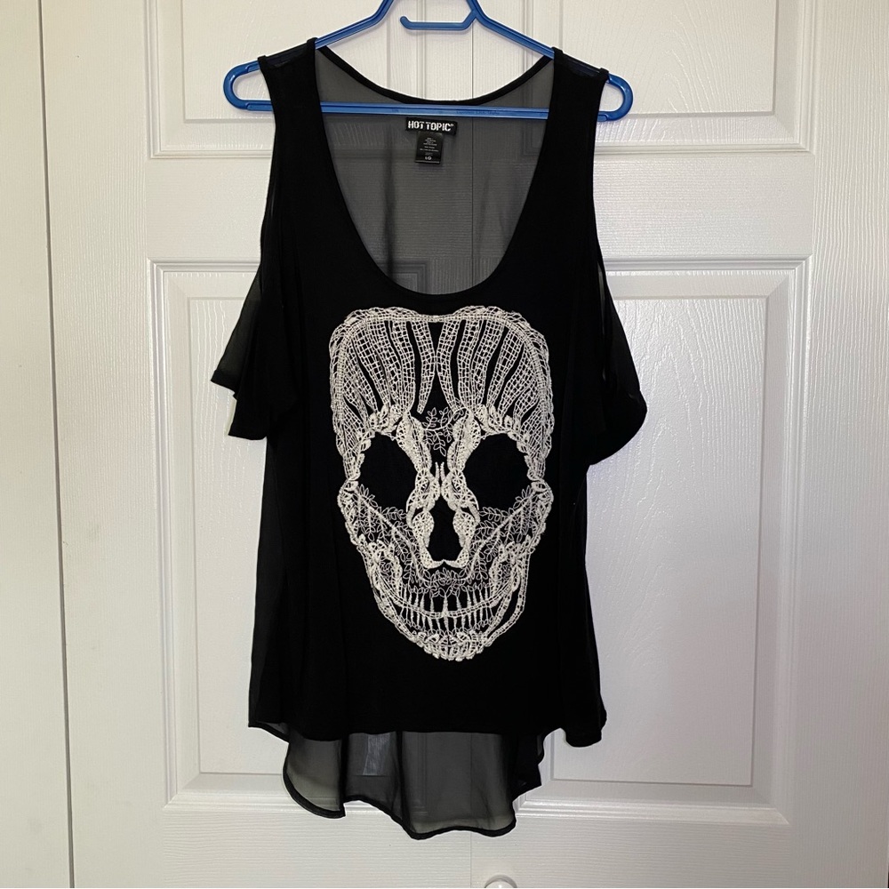 FLOWY SKULL SHIRT (L)